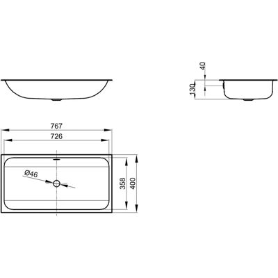 Lavabo BETTE One Bajo Encimera - Blanco Lavabo BETTE One Bajo Encimera - Blanco