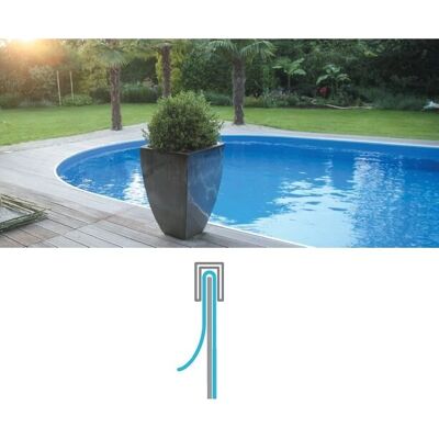 AQUALUX Zwembadliner 4,6m x 1,22m - Rond stalen zwembadliner AQUALUX Zwembadliner 4,6m x 1,22m - Rond stalen zwembadliner