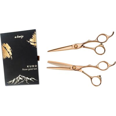 e-kwip Kuro Rose Gold Set - Schneideschere & Modellierschere e-kwip Kuro Rose Gold Set - Schneideschere & Modellierschere