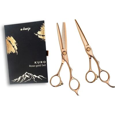 e-kwip Kuro Rose Gold Set - Schneideschere & Modellierschere e-kwip Kuro Rose Gold Set - Schneideschere & Modellierschere