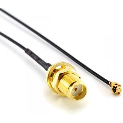 Câble coaxial U.FL à SMA 0,3m - Noir, Or - Publicité Câble coaxial U.FL à SMA 0,3m - Noir, Or - Publicité
