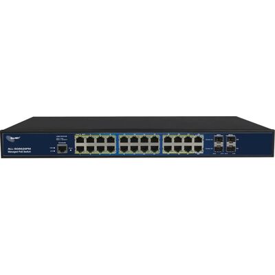 Allnet 24-Port PoE+ Managed Switch - 52 Gbit/s Allnet 24-Port PoE+ Managed Switch - 52 Gbit/s
