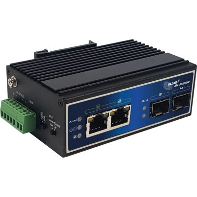 Switch de red ALLNET ALL-SGI8004P - Industrial, Gigabit, PoE, Negro Switch de red ALLNET ALL-SGI8004P - Industrial, Gigabit, PoE, Negro