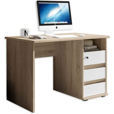 BEGA OFFICE Primus 1 Schreibtisch - Weiß, 110x65cm, 3 Schubladen BEGA OFFICE Primus 1 Schreibtisch - Weiß, 110x65cm, 3 Schubladen