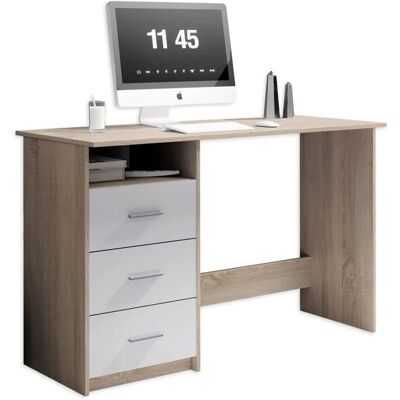 Bega Office Adria Schreibtisch - Weiß, 3 Schubladen, Schloss, Made in Europe Bega Office Adria Schreibtisch - Weiß, 3 Schubladen, Schloss, Made in Europe
