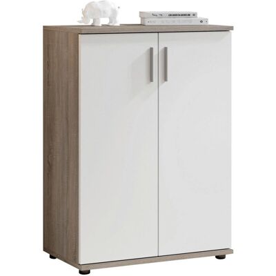 Boxxx komód, fehér és sötét tölgy, 60/84/35 cm Boxxx komód, fehér és sötét tölgy, 60/84/35 cm
