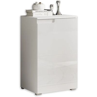 HBZ Spice Weiß Hochglanz 50x80x40cm Sideboard HBZ Spice Weiß Hochglanz 50x80x40cm Sideboard