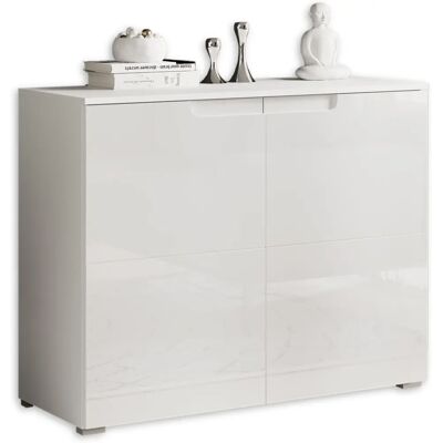 HBZ Spice Weiß Hochglanz 100x80x40cm Kommode - Möbel HBZ Spice Weiß Hochglanz 100x80x40cm Kommode - Möbel
