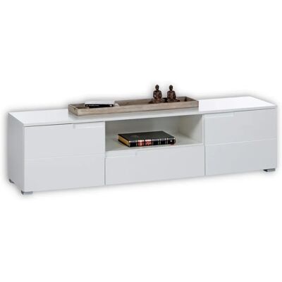 HBZ Spice Weiß Hochglanz Lowboard - Für 65 Zoll TV geeignet HBZ Spice Weiß Hochglanz Lowboard - Für 65 Zoll TV geeignet