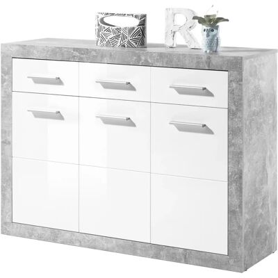HBZ Stone 2 Weiß Glanz Kommode - Sideboard HBZ Stone 2 Weiß Glanz Kommode - Sideboard