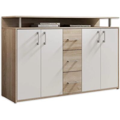 Sconto Parma Highboard - holzfarben, 139x90x34cm - Highboard Sconto Parma Highboard - holzfarben, 139x90x34cm - Highboard