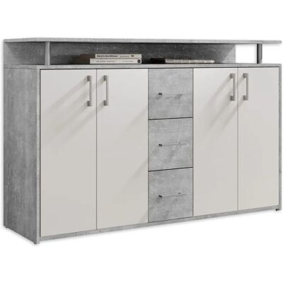 Sconto Parma Highboard - Grau - 139cm Sconto Parma Highboard - Grau - 139cm