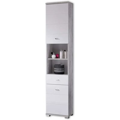 Bega Pool Badezimmer Hochschrank - 2-türig, 1 Schublade, 2 Regale, Hochglanz Bega Pool Badezimmer Hochschrank - 2-türig, 1 Schublade, 2 Regale, Hochglanz