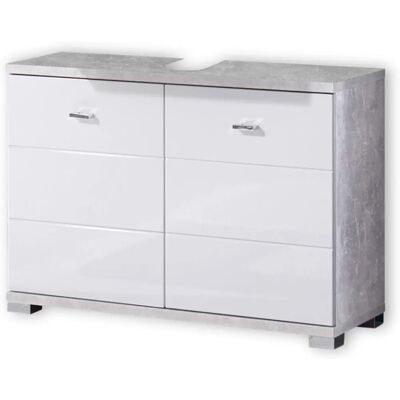 Balculina Badezimmerunterschrank - Weiß Hochglanz - 80x57x31 - Badezimmermöbel Balculina Badezimmerunterschrank - Weiß Hochglanz - 80x57x31 - Badezimmermöbel