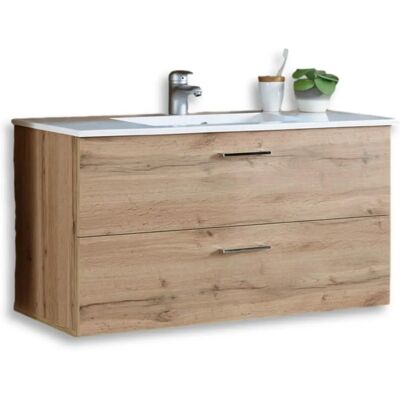 Bega Wildeiche Bad-Waschtisch - Mit Waschbecken & Softclose Bega Wildeiche Bad-Waschtisch - Mit Waschbecken & Softclose