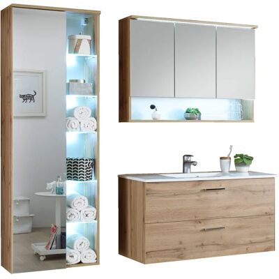 Bega Wildeiche Badezimmermöbel-Set - 3-teilig, Mattfinish Bega Wildeiche Badezimmermöbel-Set - 3-teilig, Mattfinish