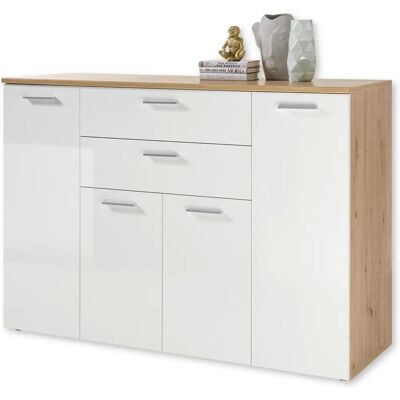 HBZ Pablo Blanc Brillant Buffet - Sideboard - Publicité HBZ Pablo Blanc Brillant Buffet - Sideboard - Publicité