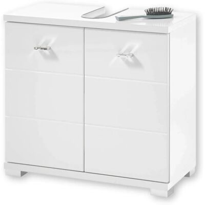Bega Beton Pool Badezimmer Unterschrank - 60x57x31cm - Weiß Hochglanz Bega Beton Pool Badezimmer Unterschrank - 60x57x31cm - Weiß Hochglanz