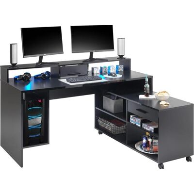 BEGA - Highscore - Schwarz - 160x92x70 - Gaming desk BEGA - Highscore - Schwarz - 160x92x70 - Gaming desk