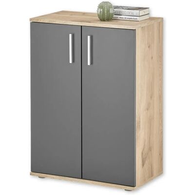 Bega Consult Metten - Kommode + Sideboard - Grau, 2 Türen, 1 Regal Bega Consult Metten - Kommode + Sideboard - Grau, 2 Türen, 1 Regal