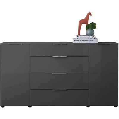 HBZ Santorin Sideboard - 180cm, grau, Glasfront, Softclose HBZ Santorin Sideboard - 180cm, grau, Glasfront, Softclose