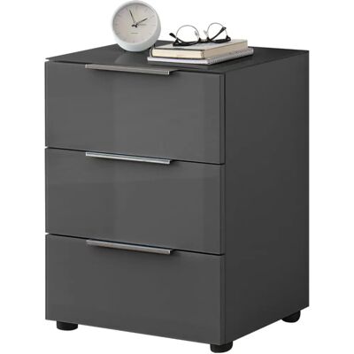 HBZ Santorin Sideboard - 3 Schubladen, Glastop, Anthrazit HBZ Santorin Sideboard - 3 Schubladen, Glastop, Anthrazit
