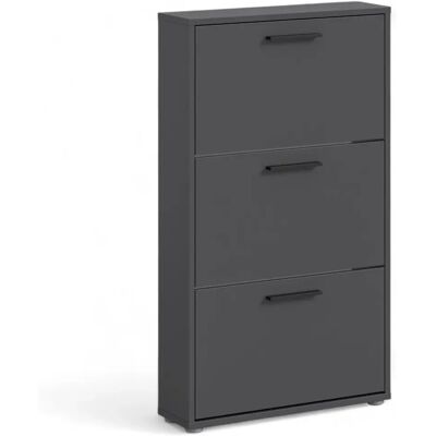 Carryhome Schuhschrank - 59x103x17 cm - Anthrazit - Sideboard Carryhome Schuhschrank - 59x103x17 cm - Anthrazit - Sideboard