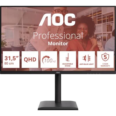 AOC Q32E4U Monitor - 31.5" Quad HD 100Hz IPS USB Speakers AOC Q32E4U Monitor - 31.5" Quad HD 100Hz IPS USB Speakers