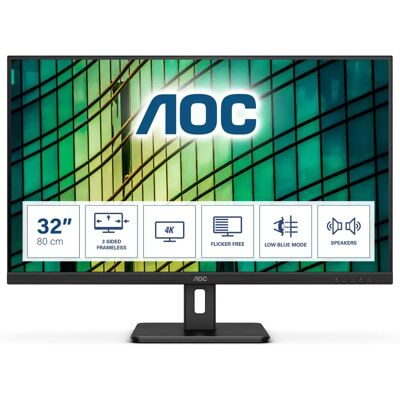 Moniteur AOC U32E2N 32 pouces 4K LED - Sans scintillement, VESA, HDMI - Publicité Moniteur AOC U32E2N 32 pouces 4K LED - Sans scintillement, VESA, HDMI - Publicité