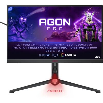 Moniteur Gaming MiniLED AOC AGON AG274QZM - 27" QHD, 240Hz, HDR1000 - Publicité Moniteur Gaming MiniLED AOC AGON AG274QZM - 27" QHD, 240Hz, HDR1000 - Publicité