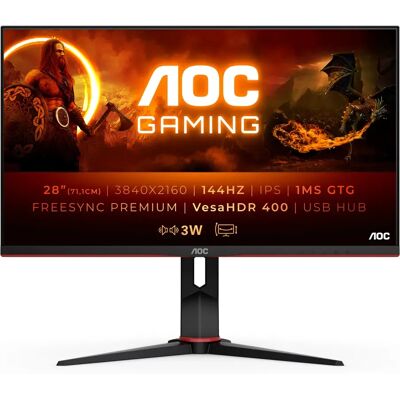 AOC U28G2XU/BK 28-inch 4K UHD Gaming Monitor - IPS, 144Hz, 1ms AOC U28G2XU/BK 28-inch 4K UHD Gaming Monitor - IPS, 144Hz, 1ms
