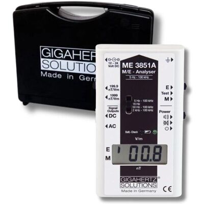 Gigahertz Solutions ME3851A Elektromagnetisch Veldmeter - Meting van Elektrische en Magnetische Velden Gigahertz Solutions ME3851A Elektromagnetisch Veldmeter - Meting van Elektrische en Magnetische Velden