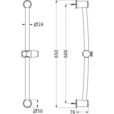 Herzbach Living Spa Duschstange - Shower Rail Herzbach Living Spa Duschstange - Shower Rail