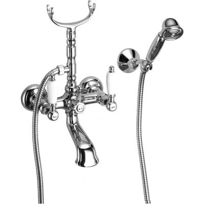 Herzbach Anais Classic Wannenarmatur mit Duschgarnitur - Chrom Herzbach Anais Classic Wannenarmatur mit Duschgarnitur - Chrom