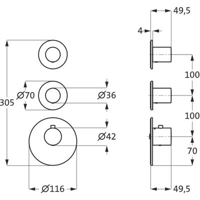 Herzbach xl 2 Farbset für Universal-Thermostat-Modul - Fertigmontageset Herzbach xl 2 Farbset für Universal-Thermostat-Modul - Fertigmontageset