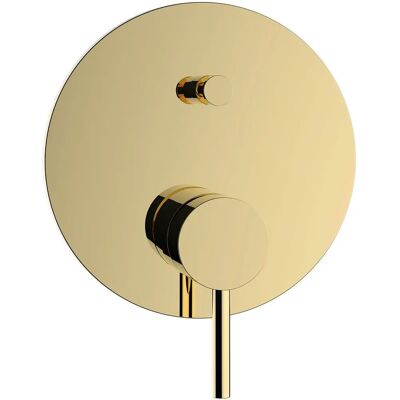 Herzbach Siro PVD Gold Wannenbatterie - Wandmontage, Rückfluss sicher Herzbach Siro PVD Gold Wannenbatterie - Wandmontage, Rückfluss sicher