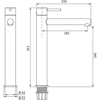 Herzbach Siro XL-Size Wandbatterie - Höhenauslauf, Keramikkartusche, Schwarz Herzbach Siro XL-Size Wandbatterie - Höhenauslauf, Keramikkartusche, Schwarz