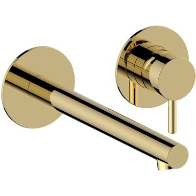 Herzbach Herzbach Siro PVD Gold Wandbatterie - 240mm Ausladung Herzbach Herzbach Siro PVD Gold Wandbatterie - 240mm Ausladung