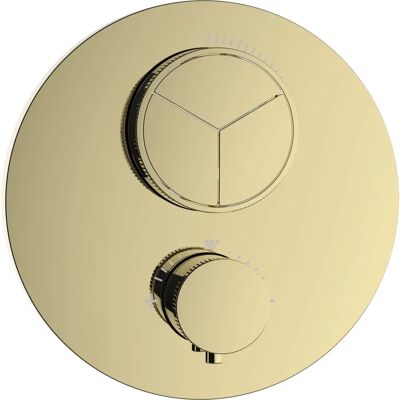 Herzbach Herzbach Deep PUSH ensemble thermostat rond - Kit prêt à monter pour 3 consommateurs - Publicité Herzbach Herzbach Deep PUSH ensemble thermostat rond - Kit prêt à monter pour 3 consommateurs - Publicité