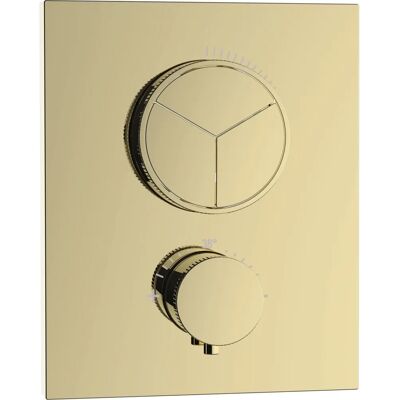 Herzbach Herzbach LIVING PUSH Ensemble de montage - Thermostat - Or PVD - Publicité Herzbach Herzbach LIVING PUSH Ensemble de montage - Thermostat - Or PVD - Publicité