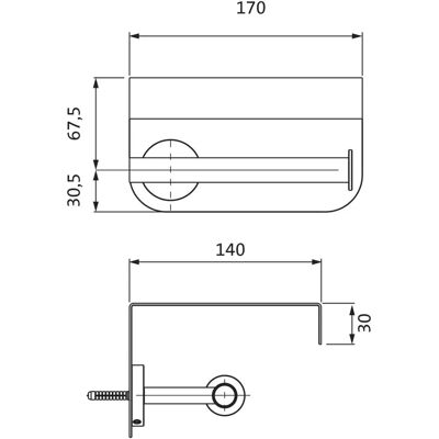 Herzbach 23.815000.1.12 Wandmontage Papierrollenhalter - Toilet Paper Holder Herzbach 23.815000.1.12 Wandmontage Papierrollenhalter - Toilet Paper Holder