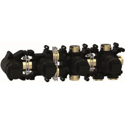 Herzbach MODUL7 Einbaukörper mit Auslauf für 2 Verbraucher - Modell 70.720012.1.09 Herzbach MODUL7 Einbaukörper mit Auslauf für 2 Verbraucher - Modell 70.720012.1.09
