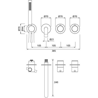 Herzbach Herzbach MODUL7 Thermostat-Farbset - Schwarz matt Herzbach Herzbach MODUL7 Thermostat-Farbset - Schwarz matt