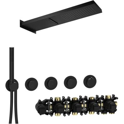 Herzbach Herzbach MODUL7 Multi 2 Système de Douche Noir Mat - Publicité Herzbach Herzbach MODUL7 Multi 2 Système de Douche Noir Mat - Publicité