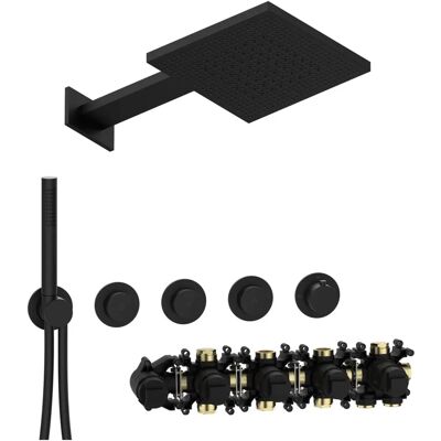 Herzbach Herzbach MODUL7 Schwarzes Matt Duschsystem - Thermostat Shower System Herzbach Herzbach MODUL7 Schwarzes Matt Duschsystem - Thermostat Shower System