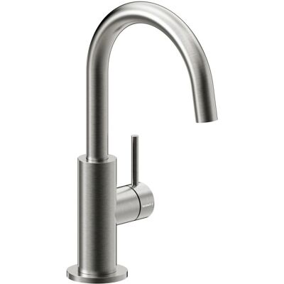 Herzbach Deep iX Waschtischarmatur - Seitlicher Griff, Schwenkbarer Auslauf, Edelstahl Herzbach Deep iX Waschtischarmatur - Seitlicher Griff, Schwenkbarer Auslauf, Edelstahl