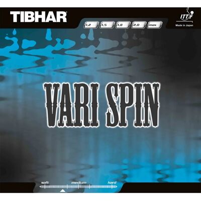 Recubrimiento de Ping Pong Tibhar Vari Spin - Negro Recubrimiento de Ping Pong Tibhar Vari Spin - Negro