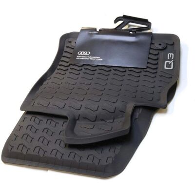 Audi Q3 - Tapis en Caoutchouc Avants - Noir - Tapis de Voiture Audi Q3 - Tapis en Caoutchouc Avants - Noir - Tapis de Voiture