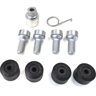 Volkswagen 000071597D Tornillos de rueda - M14, Bloqueo, 4 piezas Volkswagen 000071597D Tornillos de rueda - M14, Bloqueo, 4 piezas