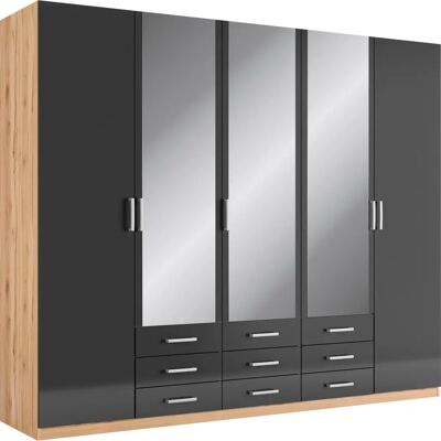 Priess Amsterdam Kleiderschrank - Modernes Design mit LED, 5-türig Priess Amsterdam Kleiderschrank - Modernes Design mit LED, 5-türig